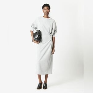 ISABEL MARANT ÉTOILE Meg Maxi Cotton Blend Sweatshirt Grey Dress 34 US 2